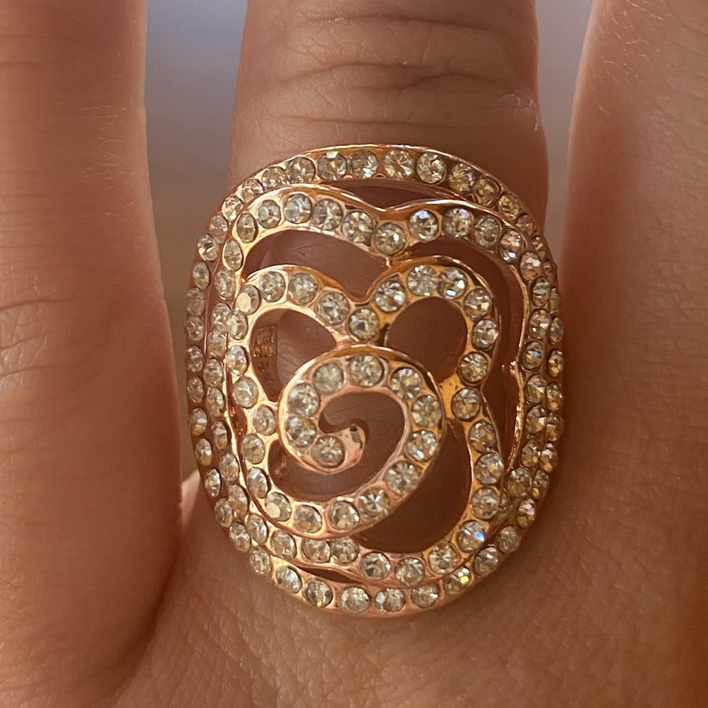 Rose Gold Cocktail Ring size 9